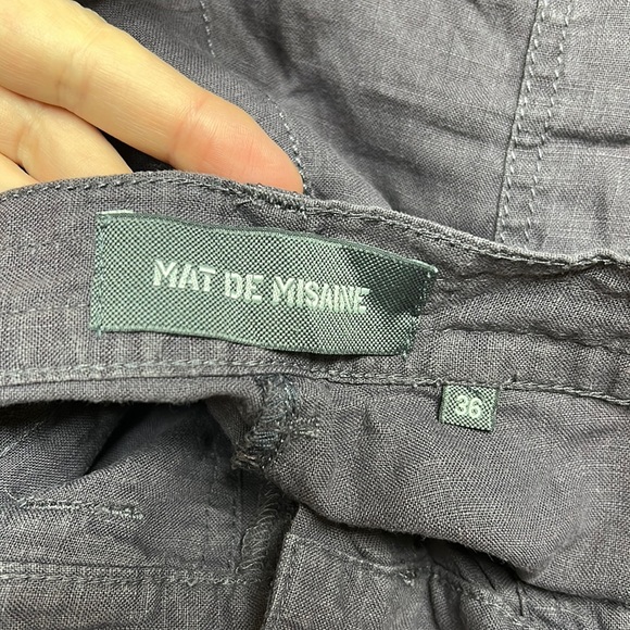 Mat de Misaine 100% linen drawstring pocketed cuff shorts - Picture 3 of 9